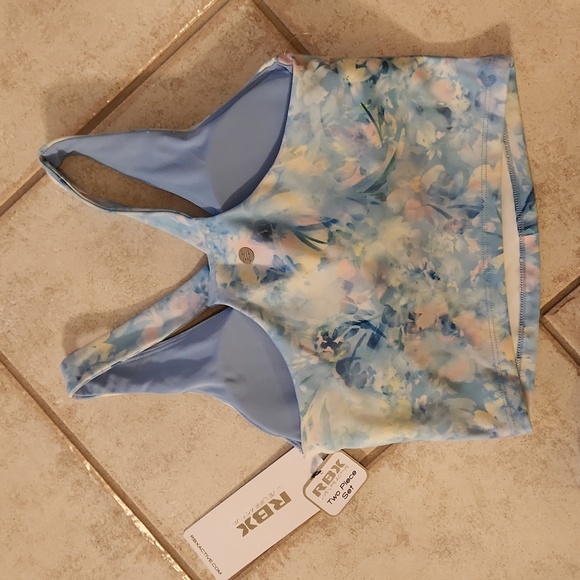 NWT ❗️ RBX two peaces set blue pink flowers size xs - Picture 9 of 15